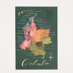 Bogotá Chirriada ECO Kolumbien Landkarte illustriert